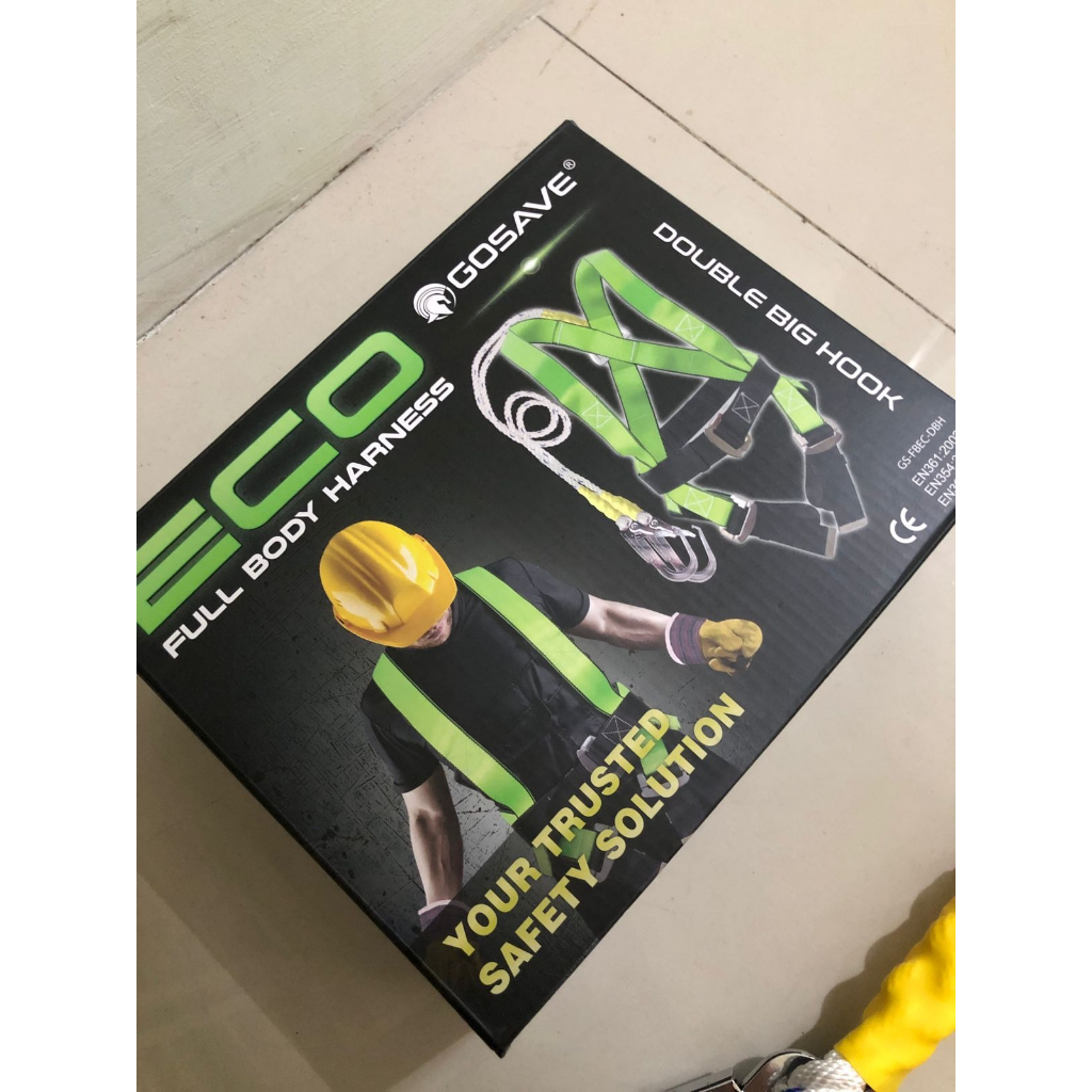 GOSAVE SAFETY BELT FULL BODY HARNESS DOUBLE BIG HOOK - HARNES BIG HOK
