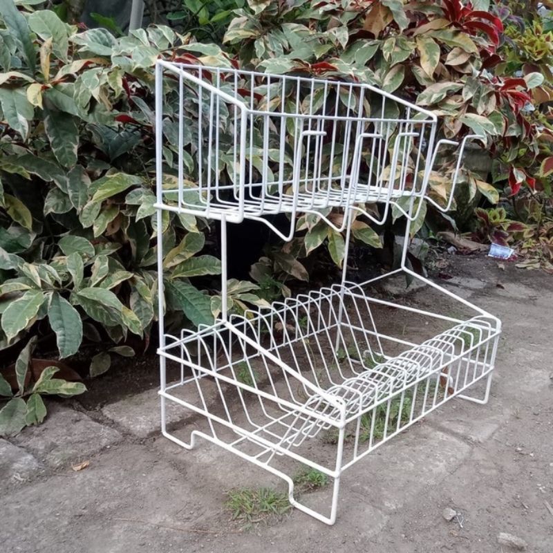 PUTIH Dish And Glass Rack/ 2tier Plate Rack/Plate Rack/Plate Holder