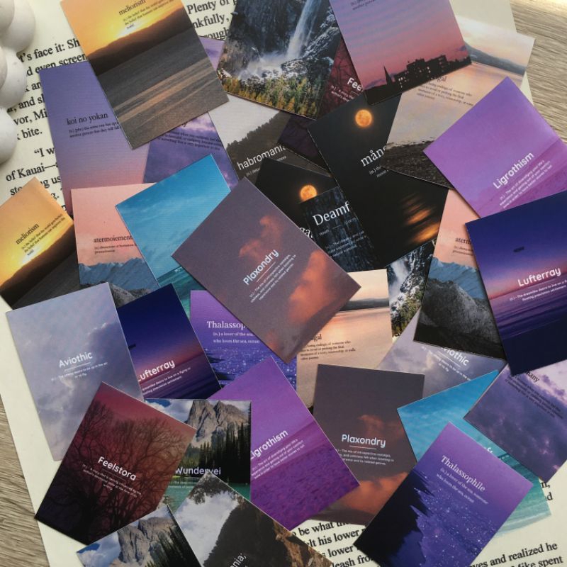 16pcs Word Meaning sticker aesthetic/quote sticker/journaling sticker