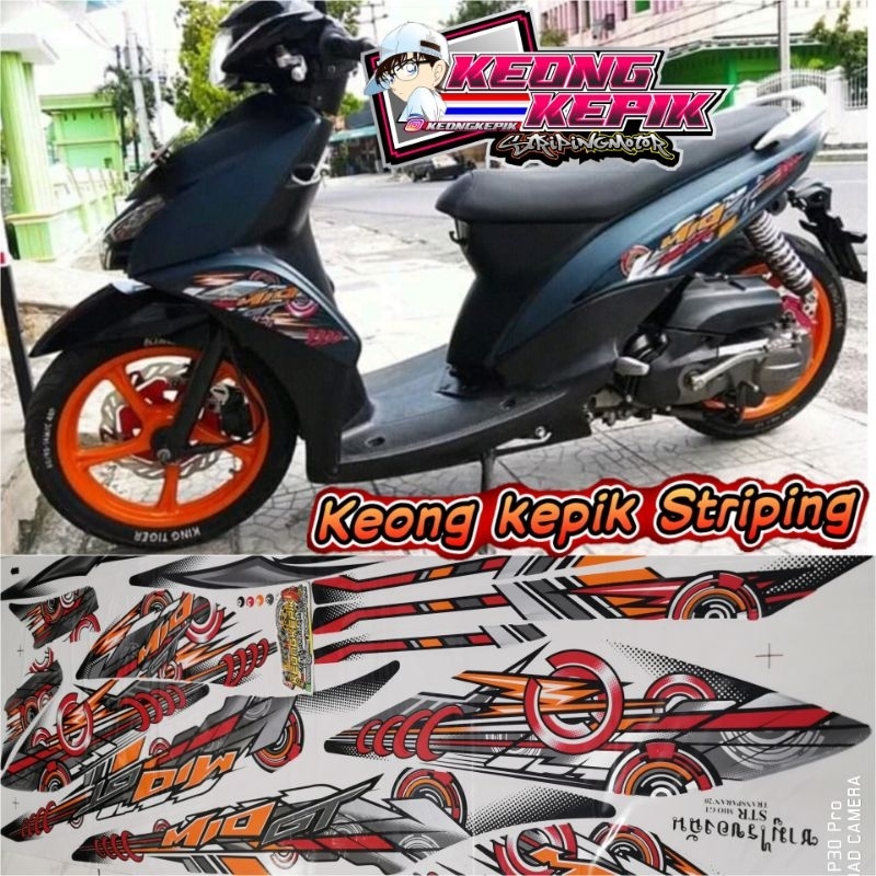 STRIPING STICKER LIS VARIATIONS THAILAND MOTORCYCLE YAMAHA MIO J / MIO ...