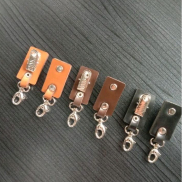Pin NAME TAG CLIP ID CARD HOLDER PREMIUM LEATHER | Shopee Philippines
