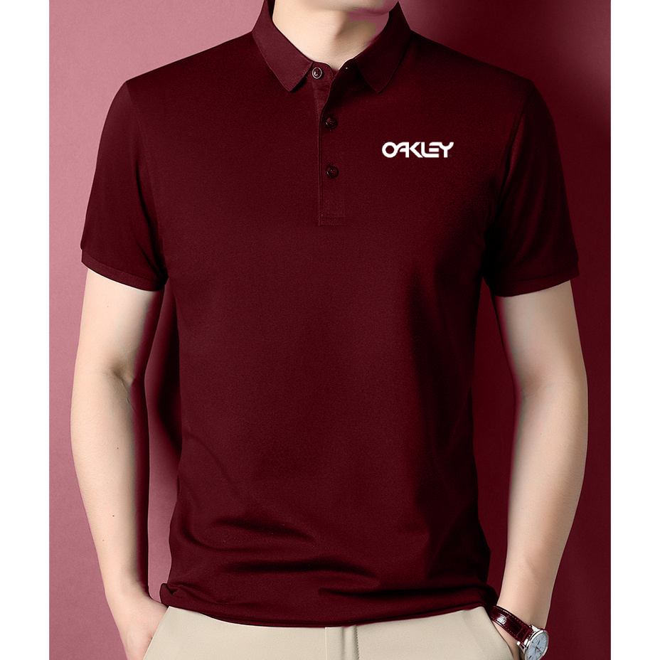Stay Men's Collar Shirt ClothingShortSleeved TShirtOAKLEYLOGO