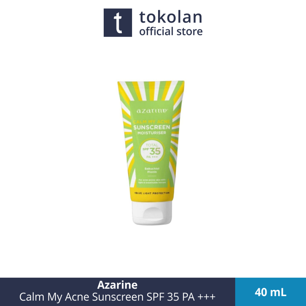 Azarine Calm My Acne Sunscreen Moisturizer SPF35 PA+++ 40ml | Shopee ...