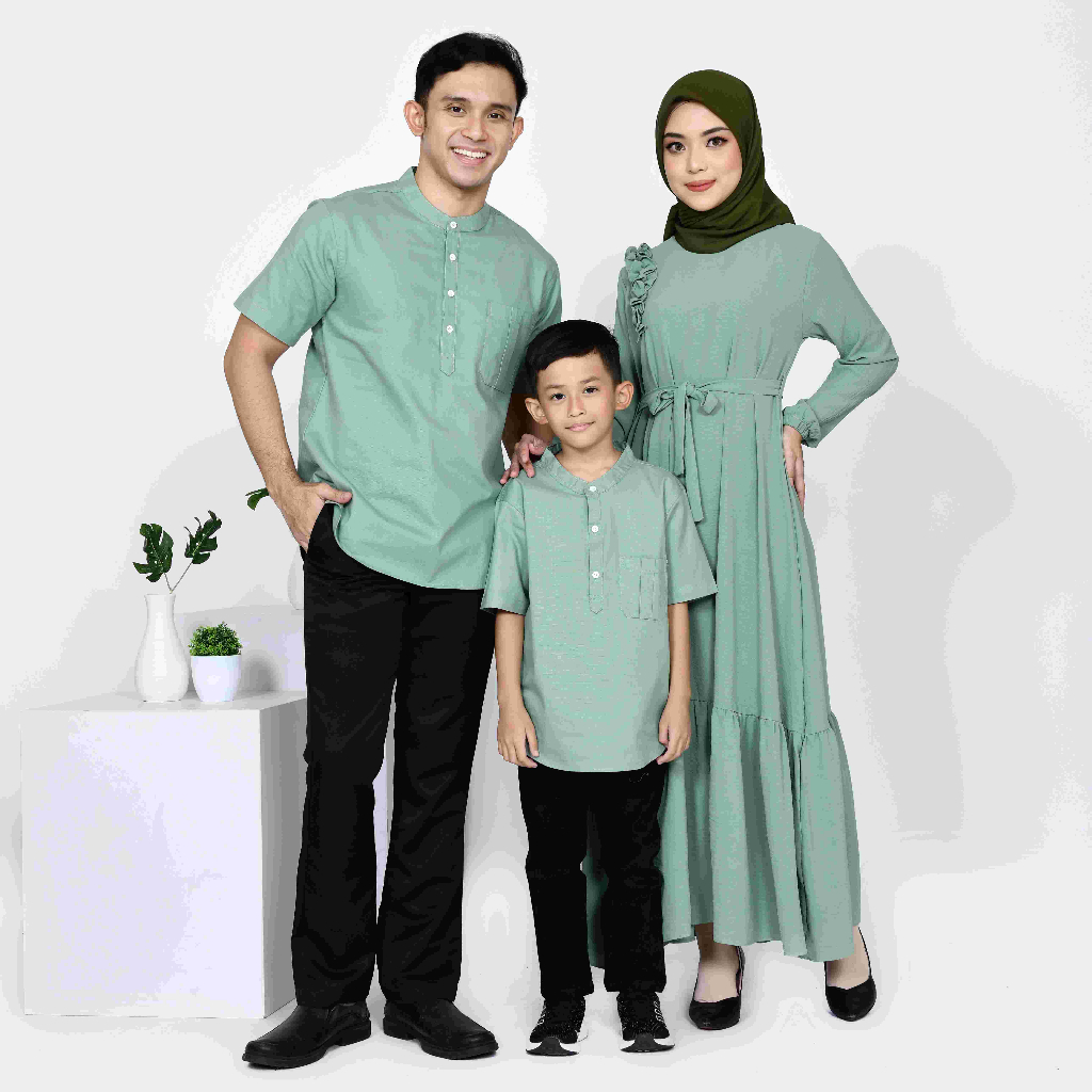 Family 2023 Sage Green Family Couple Clothes For Eid 2023 Shopee