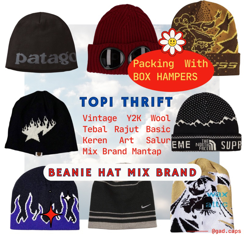 Beanie GADCAPS Collection Crochet Beanie Beanie Y2K Shopee