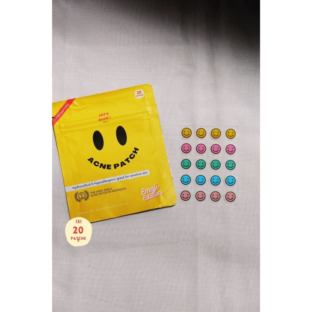 Hydrocolloid ACNE PATCH Sticker ACNE EMOJI LETS GLOW GROUP | Shopee ...