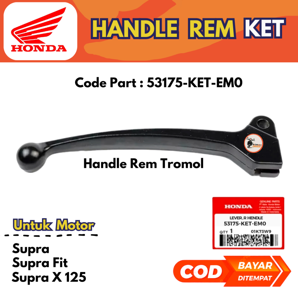 Supra FIT Brake Handle, supra x 125 Code 53175KETEM0 Shopee Philippines