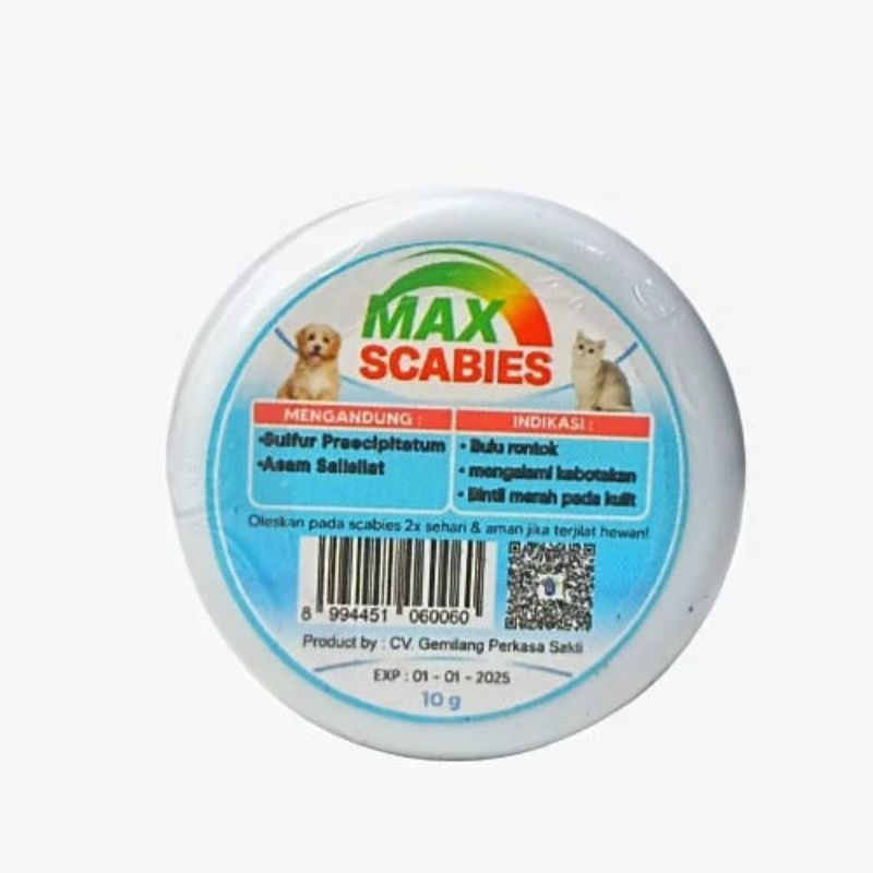Max Scabies cream 10gr/max Scabies Medicine For Dog Cat Infection