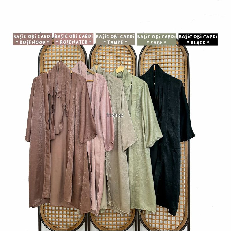 BASIC OBI CARDI SILK (cardigan + obi strap) | Shopee Philippines