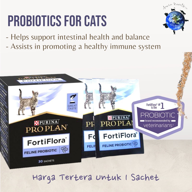 Purina Pro Plan Fortiflora Probiotic For Cats Cat Digestion Supplement