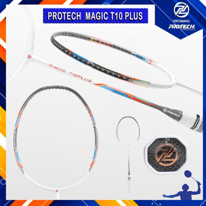 NEW PROTECH MAGIC T10 PLUS BADMINTON RACKET | 4UG2 | MAX 32 LBS ...
