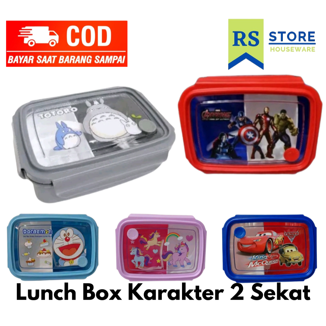 Children's character mini lunch box, 2 compartment character microwave ...