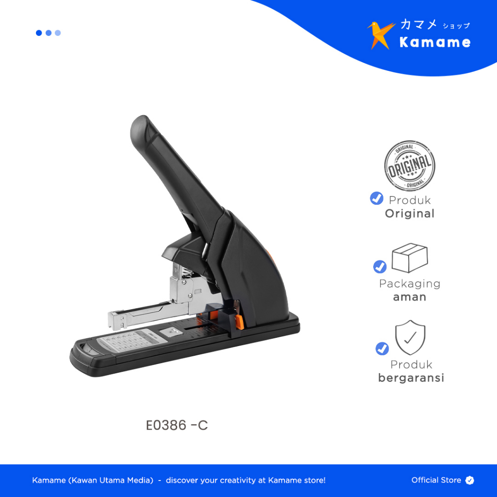 Deli Effortless Heavy Duty Stapler Heavy Duty Stapler/Slip Loading Staples 120 Sheets E0386