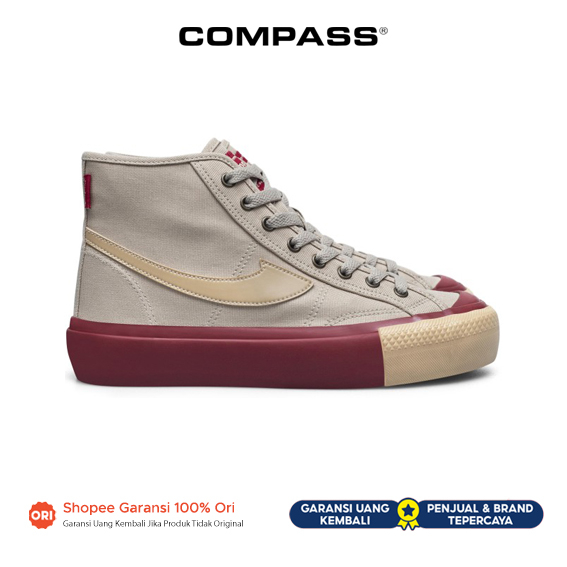 [100% Original] Compass Gazelle Hi Wafer Maroon | Shopee Philippines