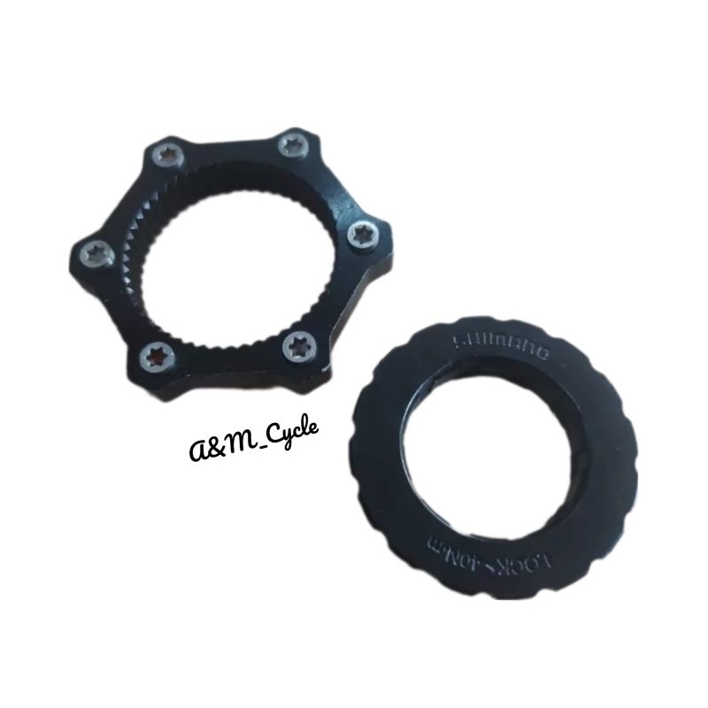 Centerlock to sixbolt rotor adapter include lockring TA shimano 6-bolt ...