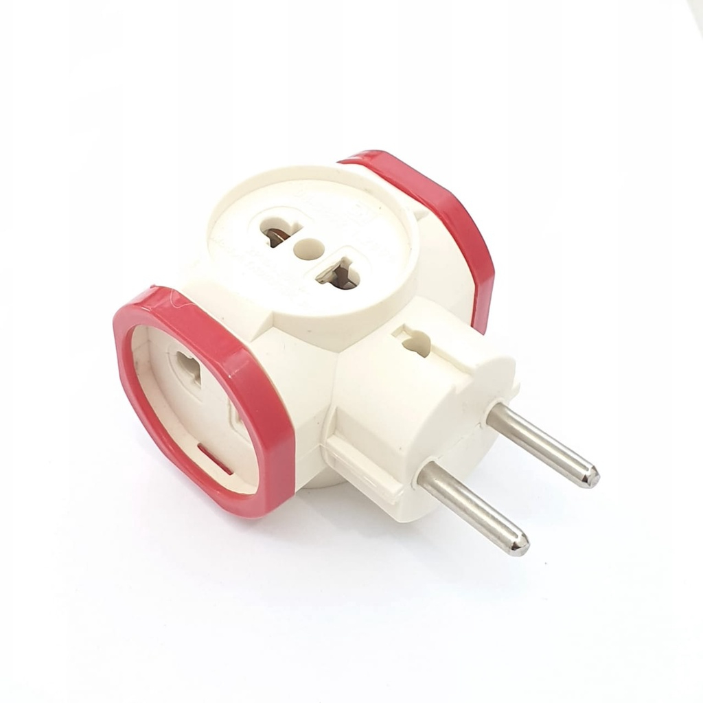 Sk-3081 T Ground 4 Holes Trm Without Switch/ Grounded T Plug 4 Holes ...