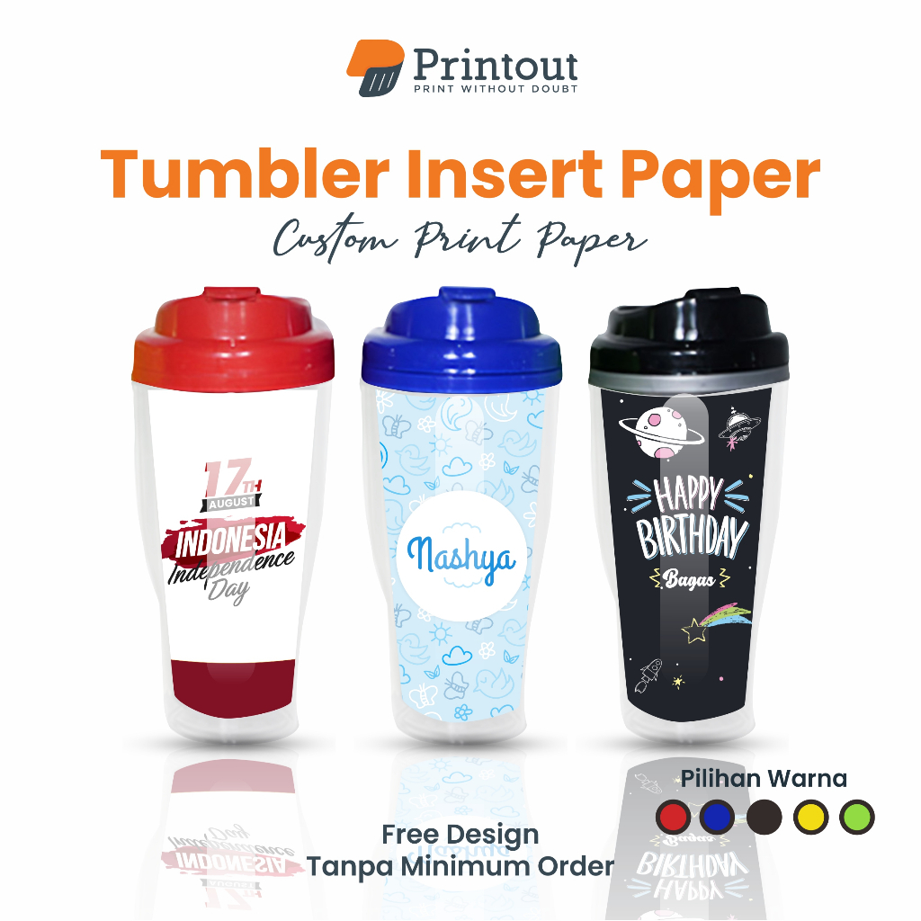 Printout Tumbler Insert Paper 450ml Plastic Drinking Bottle - Tumbler ...