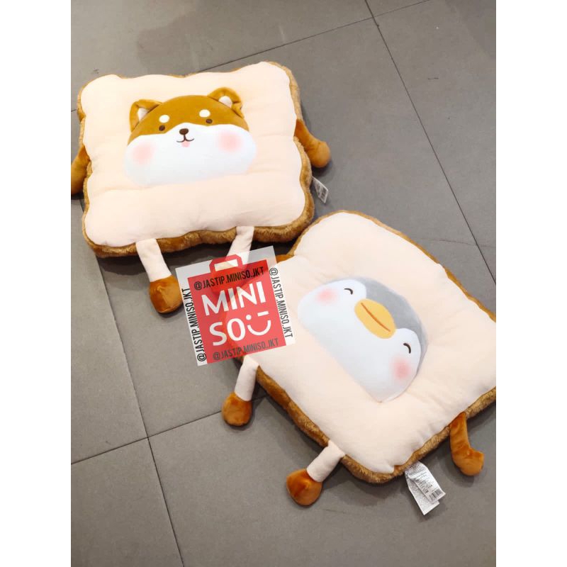 Miniso Sitting Pillow Seat Cushion Cartoon Series Sliced Bread Penguin
