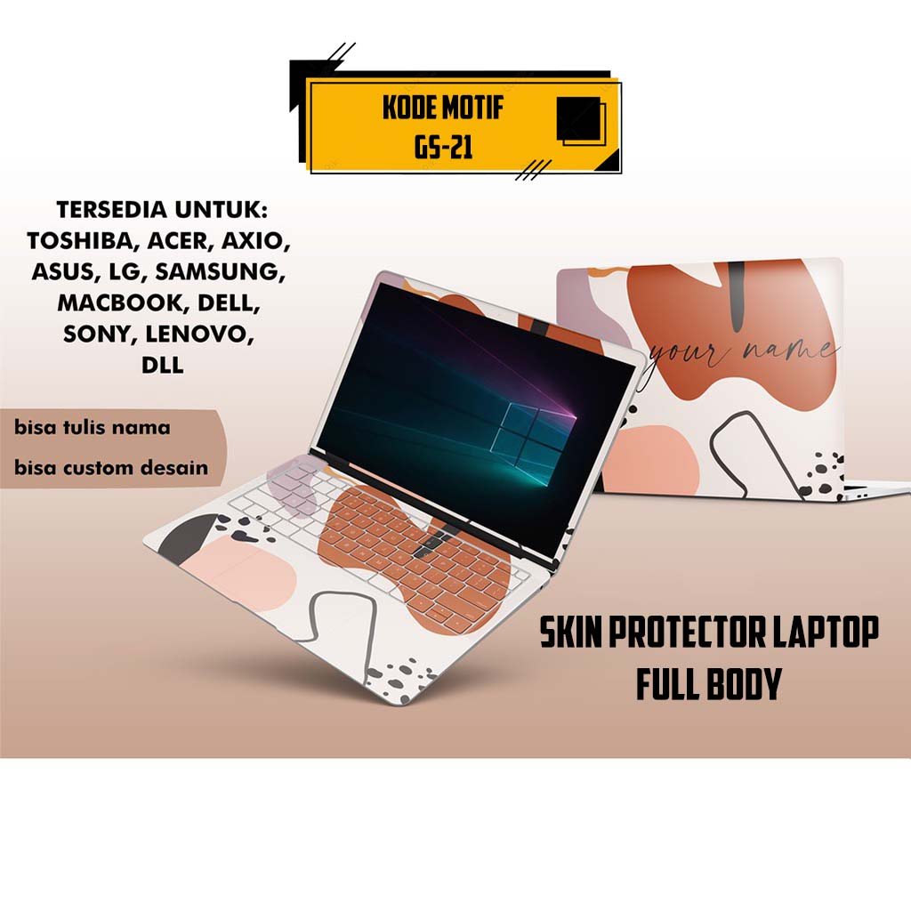 Skin Protector Laptop Full Body Can Custom Image Like Like Code GS21 ...