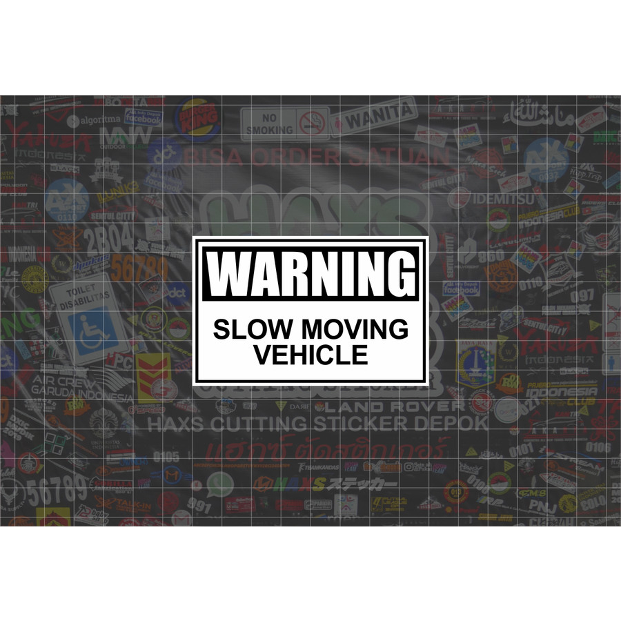 Cutting Sticker Warning Slow Moving Vehicle 8 Cm For Car Motorcycles ...