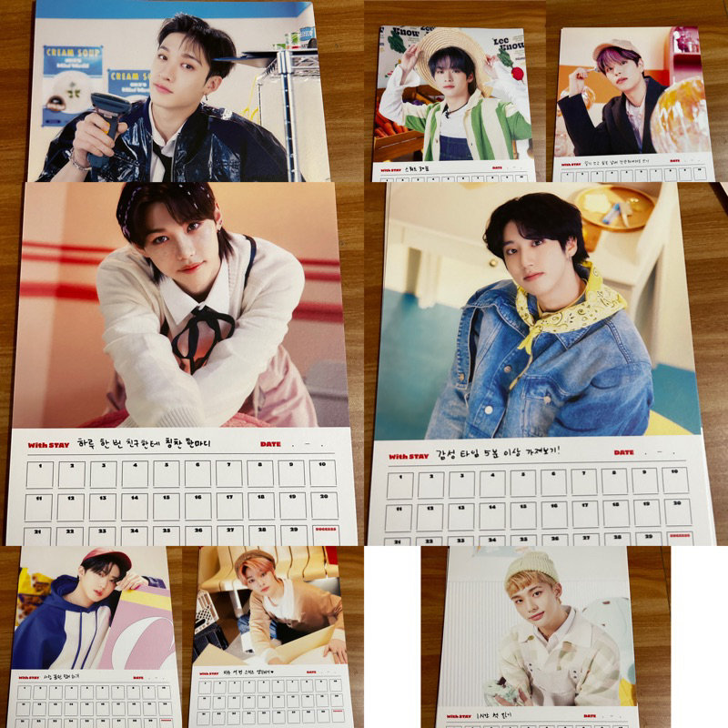 Stray kids seasons greeting tracker mini Calendar poster bangchan ...