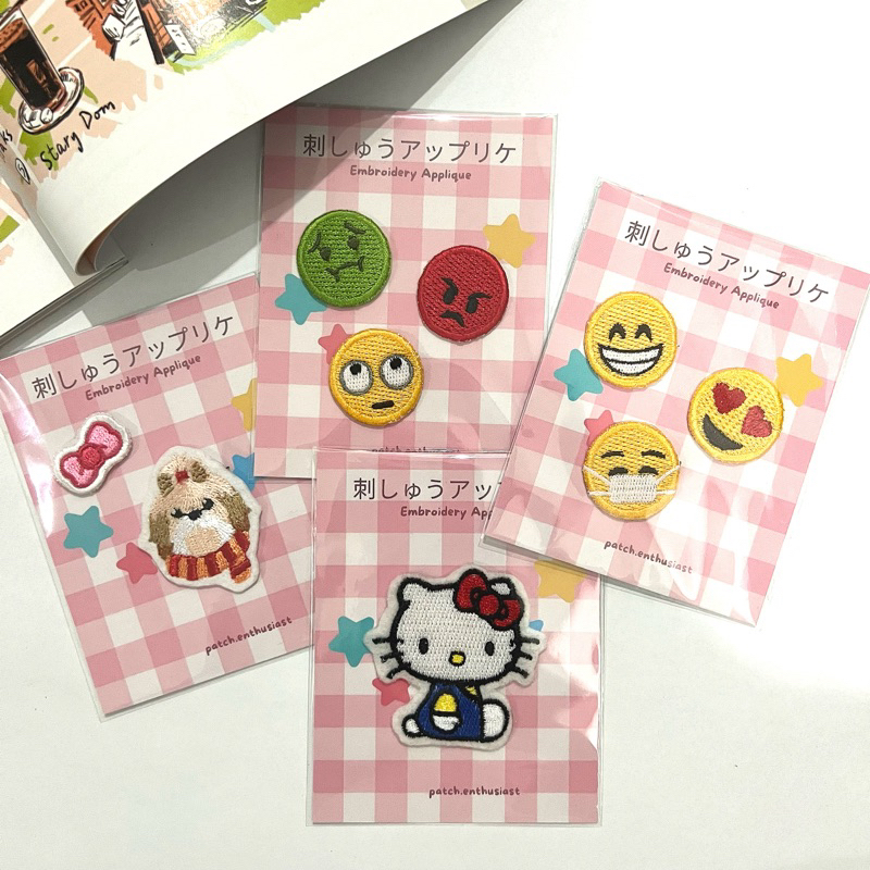 1 set Cute Embroidered Patch, series square box | Shopee Philippines