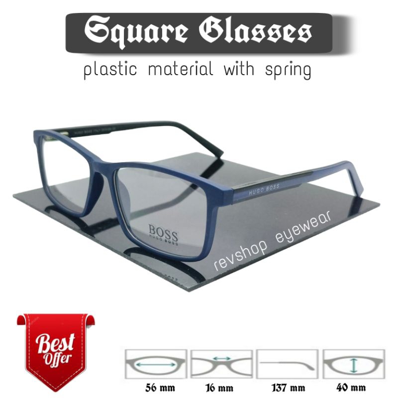 The Boss Navy Blue Men's Eyeglass Frames Shopee Philippines