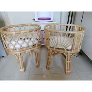 Rattan doll hot sale crib