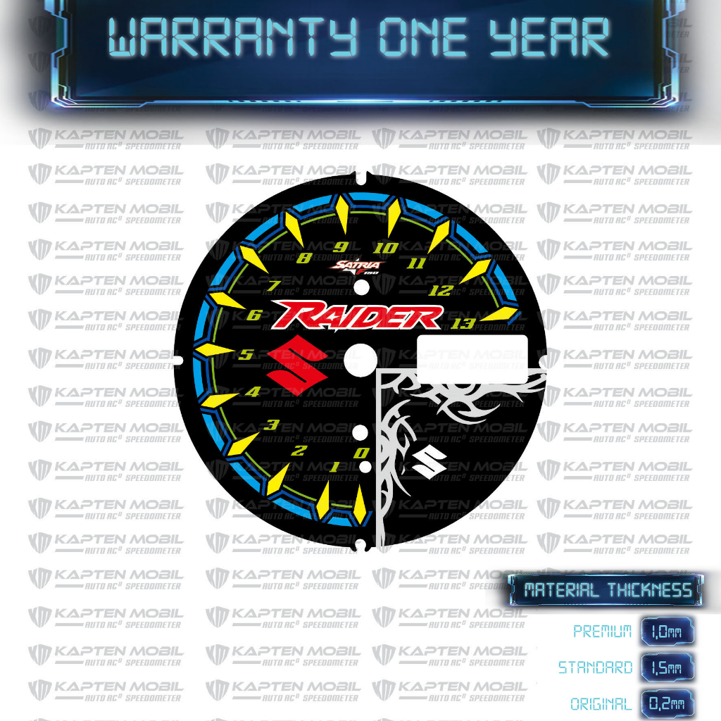 Custom Speedometer Panel for Satria FU Raider Black Series Motorcycle ...