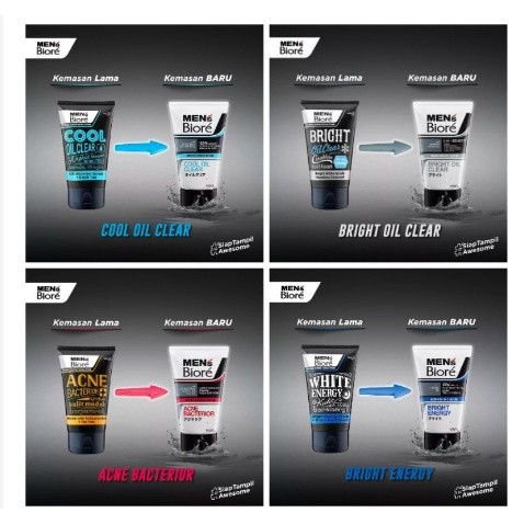 Biore Men's Facial Scrub Foam / Men's Facial Soap Various Variants 100 ...