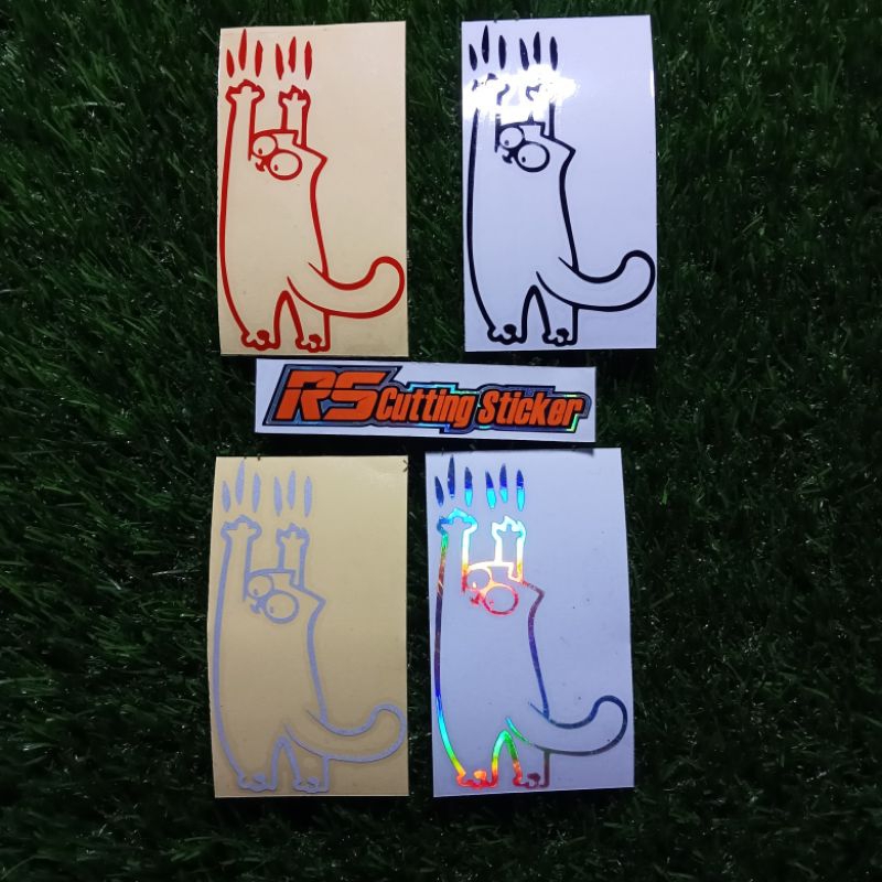 CUTE CAT STICKERS, CAR BODY, MOTORCYCLE, CAT CLAW STICKERS | Shopee ...