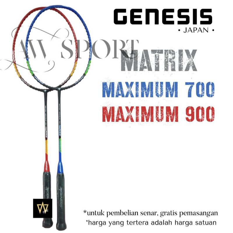 MATRIX MAXIMUM 700, 900 Genesis Badminton Racket / Badminton Racket ...