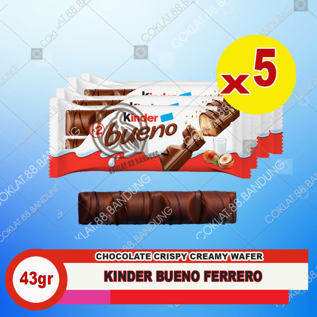 Kinder BUENO HALAL Contents 5 PACK X 43GR, KINDER FERRERO MINI