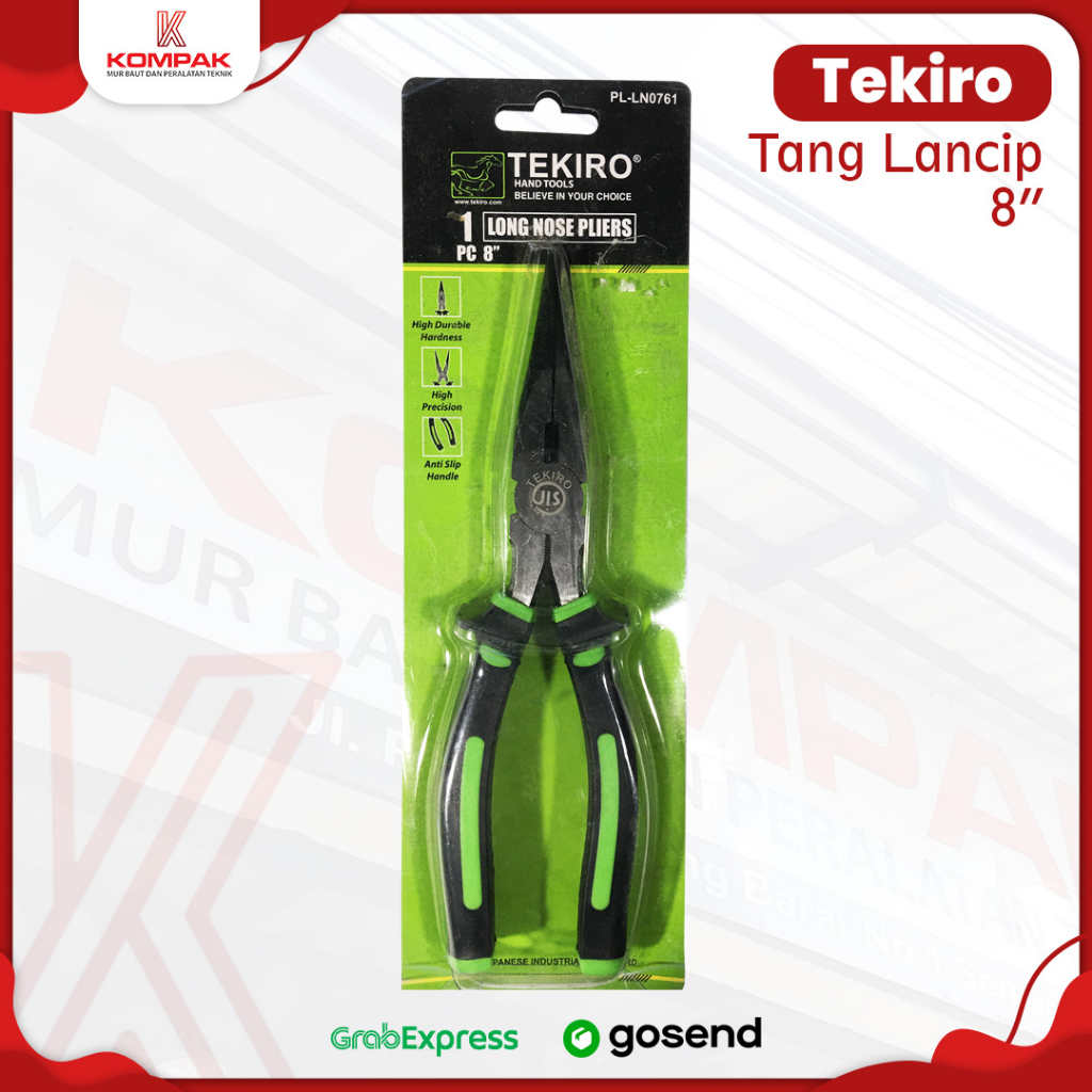 8" inch Taper Pliers/TEKIRO Long Nose Pliers (Pin/Cut/Bent/Broken/Slice