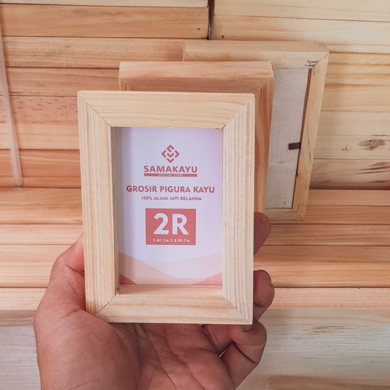 KAYU Dutch Teak Wood Frame 2R 3D Wood Frame | Shopee Philippines