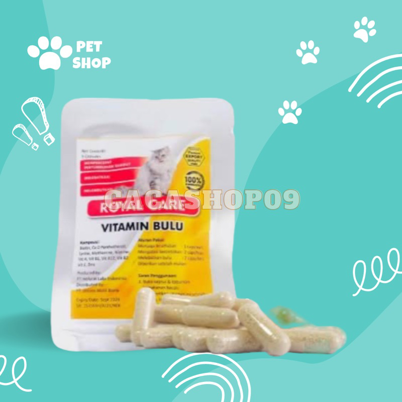 Royal CARE Vitamin Cat Fur Sachet Vitamin Cat Fur Shiny 5 Capsules