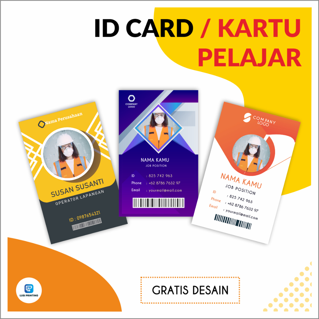 MINIMAL Print ID Card BPJS Vaccine PVC Member ID Card/Student Member ...