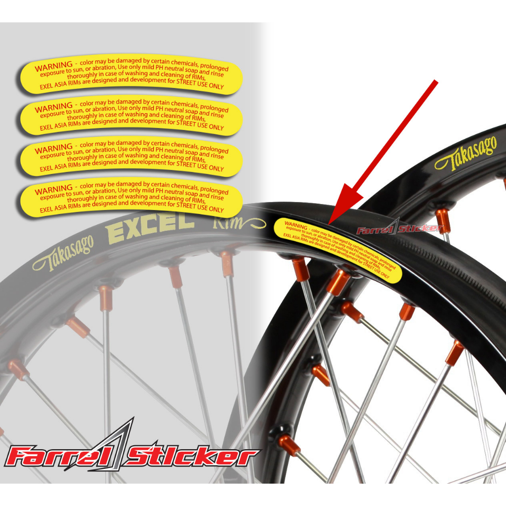 Warning rim stickers takasago rim warning stickers | Shopee Philippines