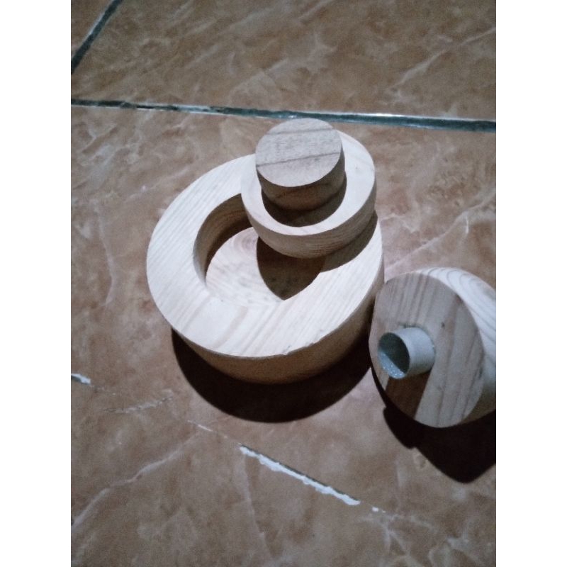 KAYU Double Donut Mold set Made Of landa Teak Wood Shopee Philippines