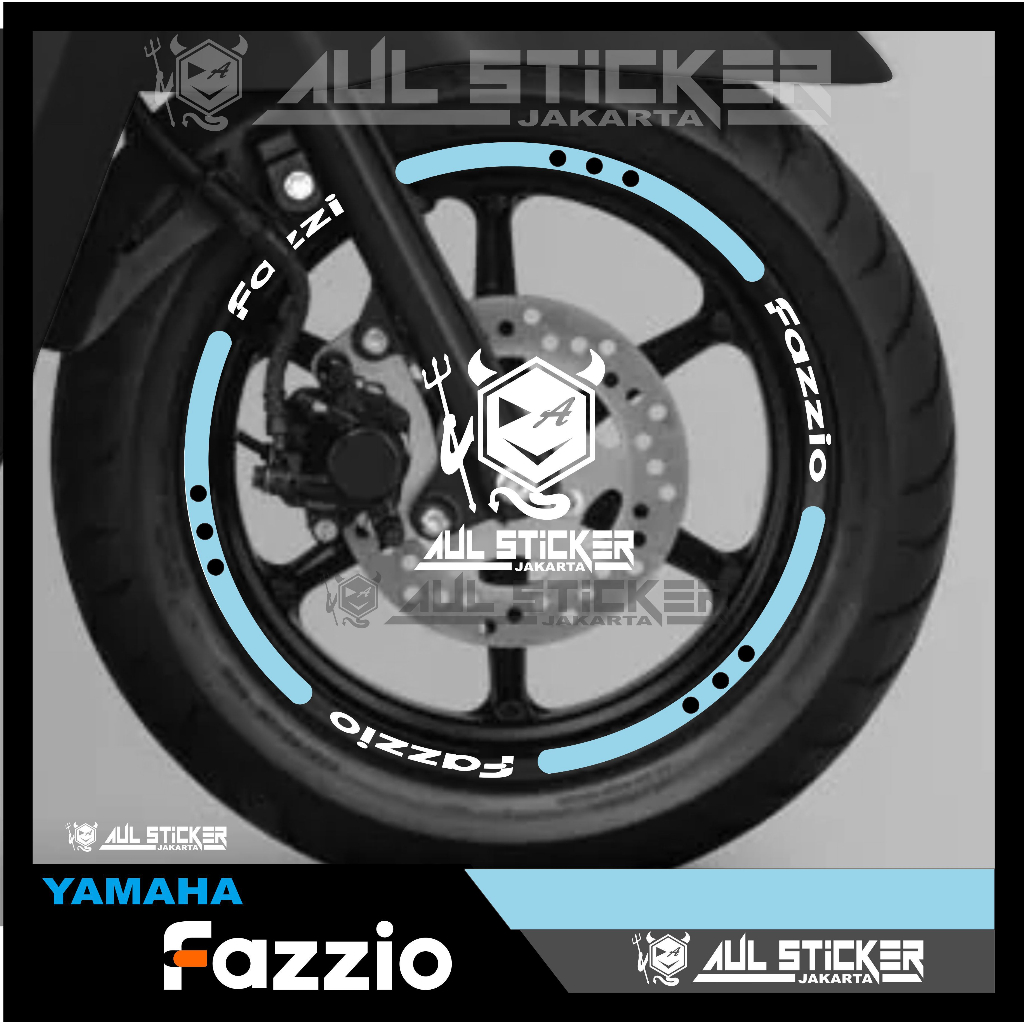 Wheel Sticker (KC OOO) YAMAHA FAZZIO New design set FRONT REAR | Shopee ...