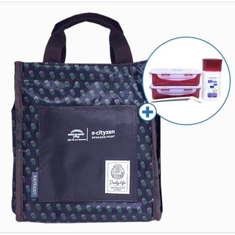 Lock&lock Lunch Bag set Of 3 Places To Eat And Drink set Shopee
