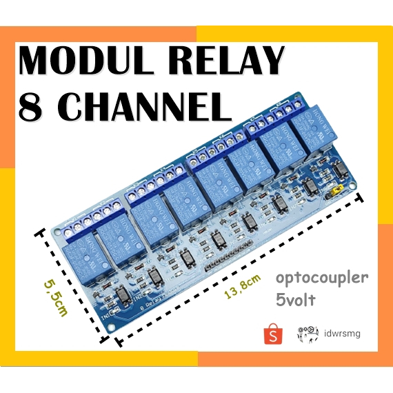 Relay module optocoupler 8 Indoware relay module 8 channel optocoupler ...