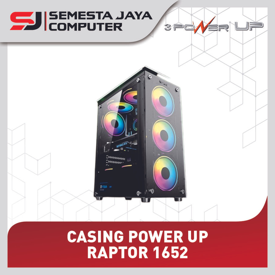 Power Up Raptor Include Led Fan Casing Pc Gaming Black Strike Shopee Philippines