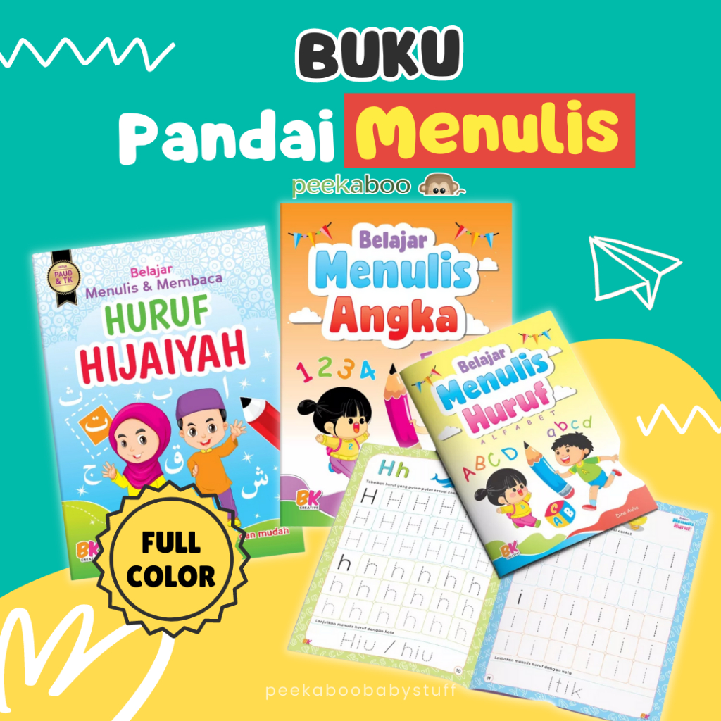 Book for Writing & Recognizing Numbers, Alphabet Letters, Hijaiyah ...