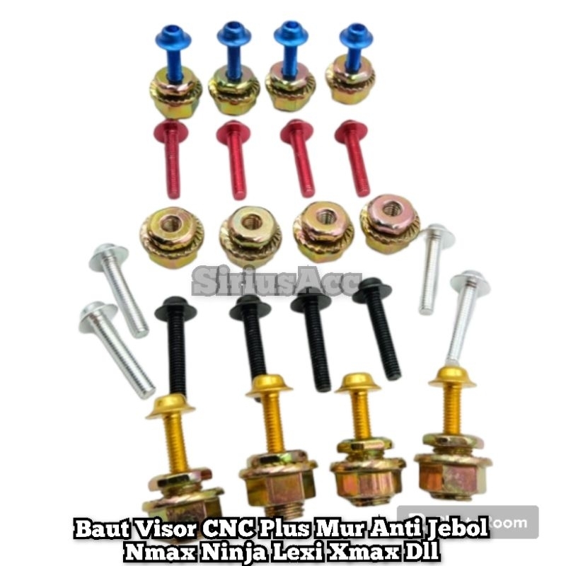 Cnc Visor Bolt Plus AntiBreak Nut Nmax Ninja Lexi Xmax PCX Etc Shopee Philippines