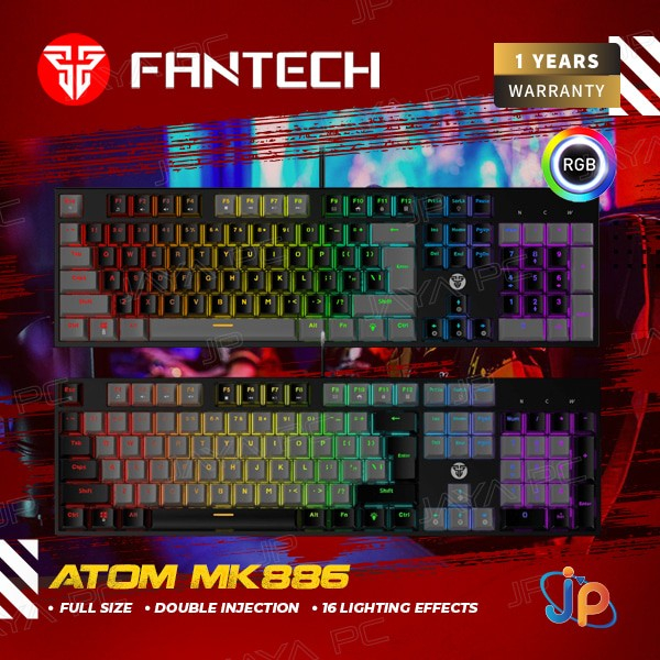 Fantech Atom MK886 Mechanical Gaming Keyboard Full Size RGB | Shopee ...