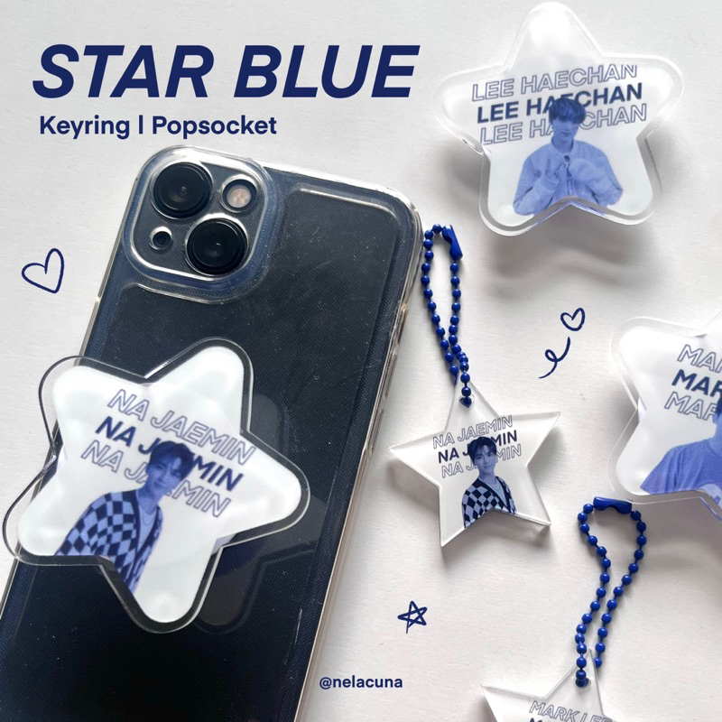GANTUNGAN [READY] Star BLUE NCT DREAM POPSOCKET Keyring KEYCHAIN ...
