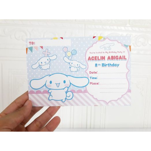 Cinnamoroll invitation/cinnamoroll invitation/cinnamoroll custom