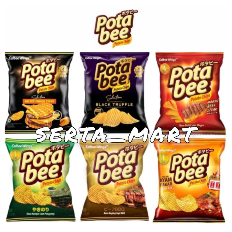 Potabee Potato Chips 68gr Potato Chips Seaweed/Grilled Chicken/Melted