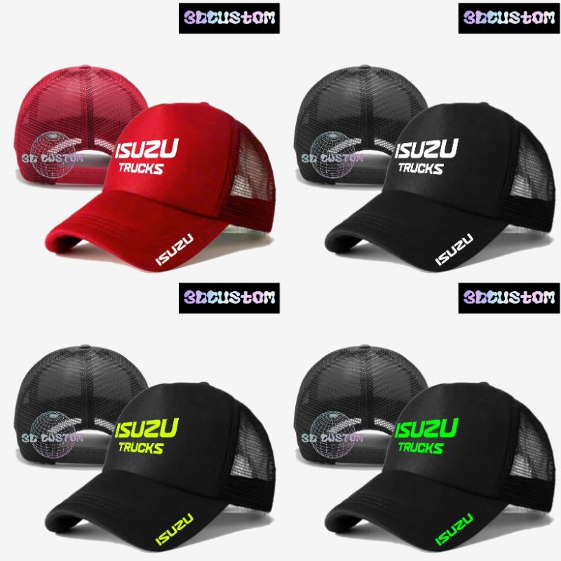 Premium TRUCK TRUCKER Net Hat/ ISUZU TRUCKS LOGO Mesh TRUCKER Hat ...